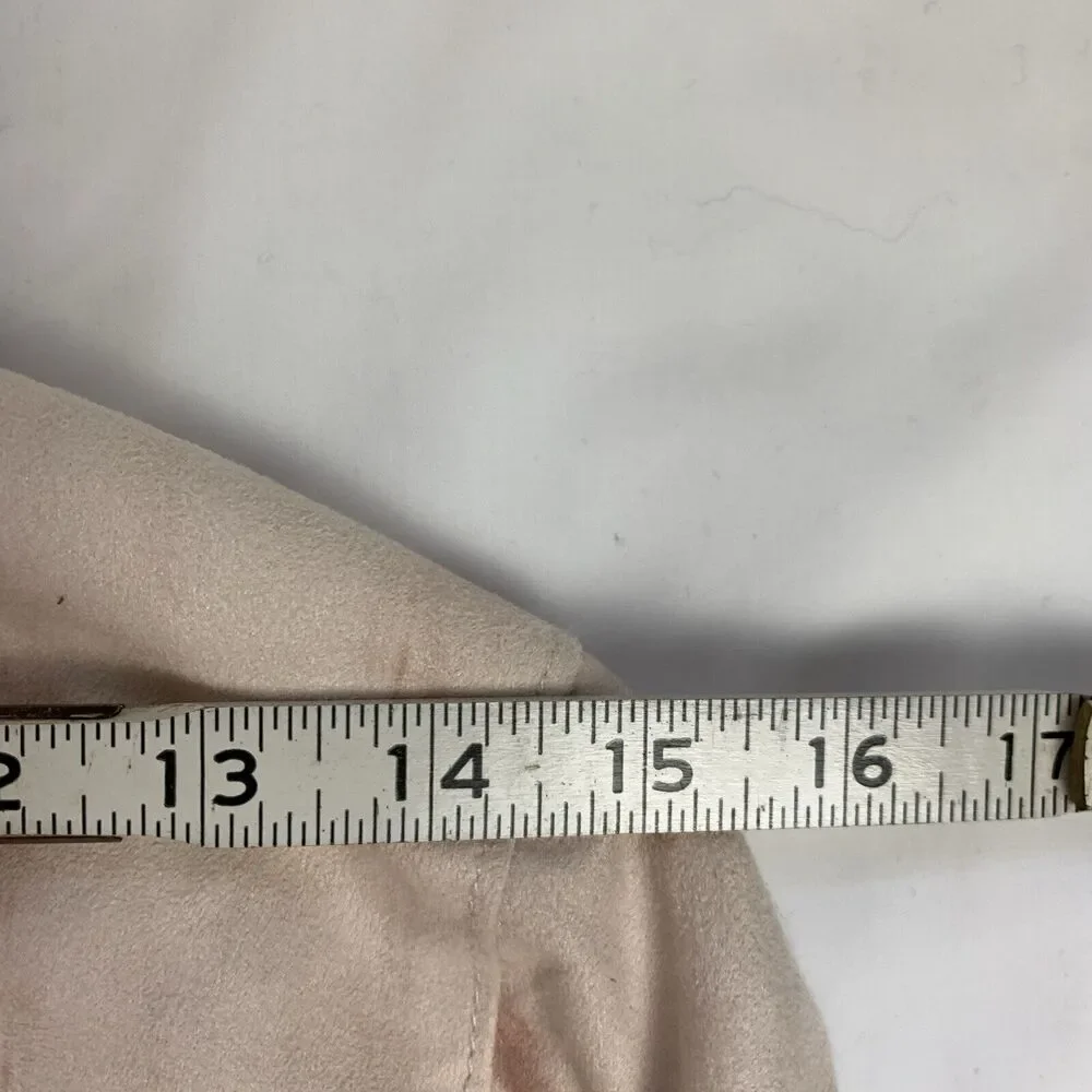 Anthropologie BlankNYC Hippie Dippe Faux Suede Jacket XS Pink Cream Moto Boho - Picture 6 of 13